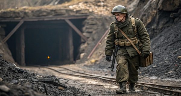 Mina de carbón en zona de guerra