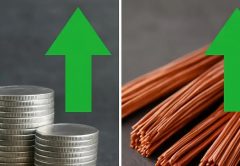 Monedas de plata y cables de cobre