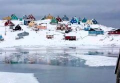 Vista de una zona habitada de Groenlandia