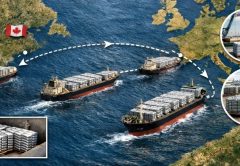 Rutas del aluminio entre Canadá y Europa
